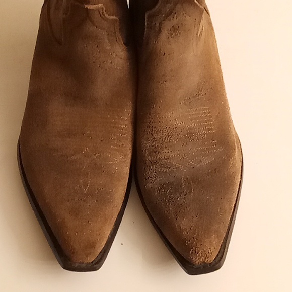 DINGO Mens Boots Leather Size 7 1/2 Tan-Brown Brown Colors Western Rodeo - Picture 5 of 15